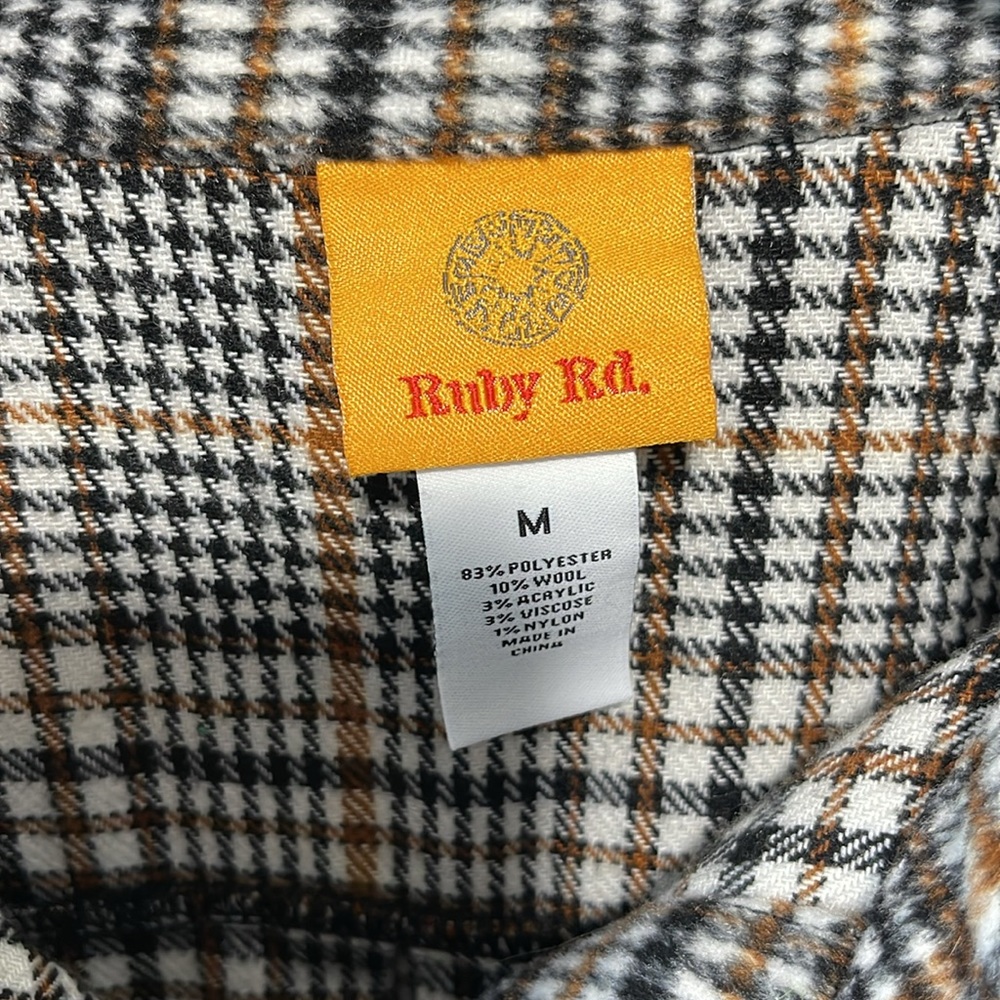 Ruby Rd. Plaid Long Coat - Picture 2 of 3